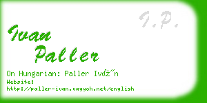 ivan paller business card